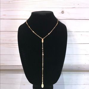 NWT Kendra Scott Rose Gold Crowley T Necklace